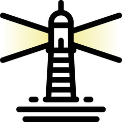 Simple vector icon lighthouse