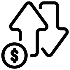 Simple vector icon money transaction