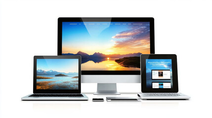 We'll create a website that looks great on computers, tablets, and phones. We'll design the layout to work on all screen sizes. The website will use modern web technology.