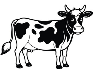 Cow silhouette vector illustration art