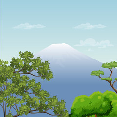 Vector Amazing Mountain Background