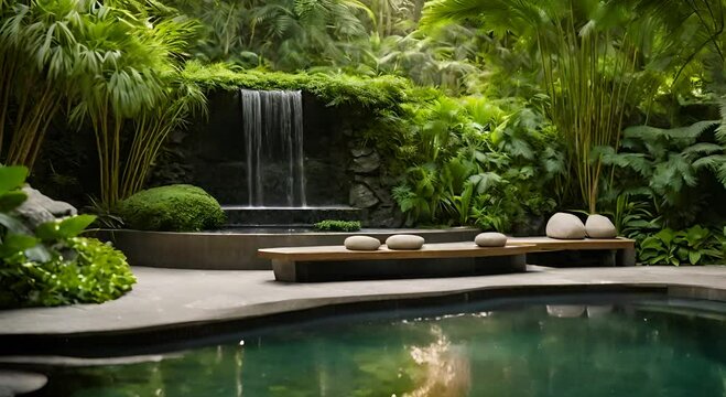 tropical garden in the garden