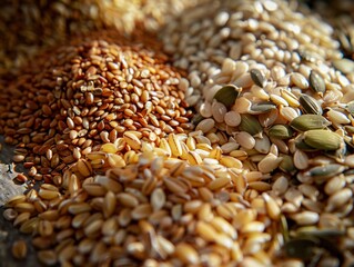 Obraz premium Detailed texture shot of high-fiber nutritious foods