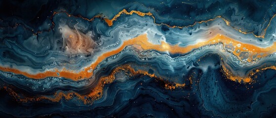 Naklejka premium Abstract art with a focus on texture, using impasto techniques to create a sense of depth and dimension within the marble pattern.