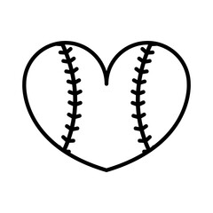 Baseball Softball Heart