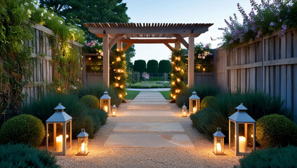 Fototapeta premium Designing a farmhouse-style landscape