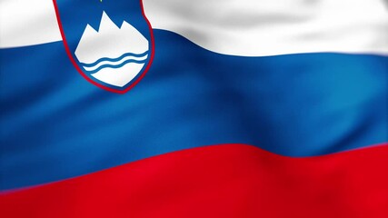 Slovenia Flag waving 4k independence day