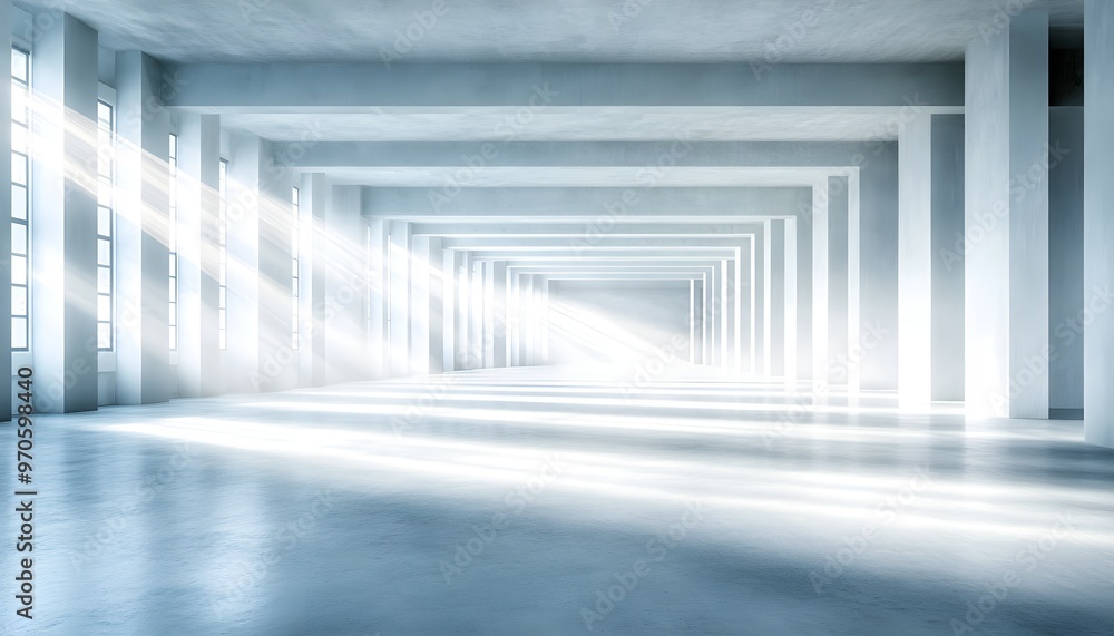 Canvas Prints minimalist architecture with sunlight streaming through