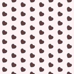 Chocolate hearts seamless pattern