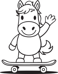 Horse vector silhouette illustration art