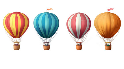 Hot air balloon, transparent picture