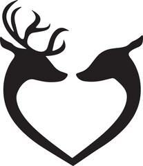 deer silhouette vector illustration art