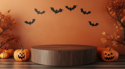 halloween background product stage
