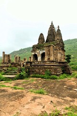 Abandoned temple ruins, Bhangarh, Rajgarh, Alwar, Rajasthan, India, Asia