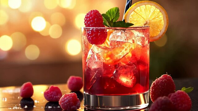 Refreshing raspberry cocktail recipe for summer gatherings with vibrant colors and bright flavors