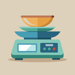 Adobe Illustrator Artwork Illustrate a modern digital kitchen scale with a sleek