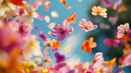 Imagine a spring garden party with confetti in floral shapes floating down during the event