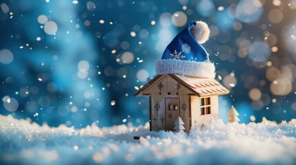 Fototapeta premium The Cute Winter House Decor