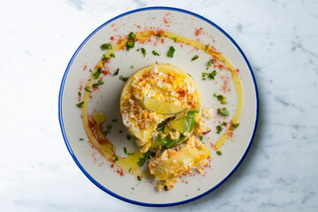 Causa Peruana. Causa Lima is a traditional starter of Peruvian cuisine made with potato, avocado, chicken or tuna.