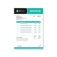 Minimal professional Business Invoice Design template