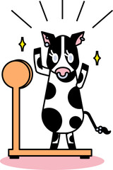 ダイエットをして適正な体重管理をするうしさん