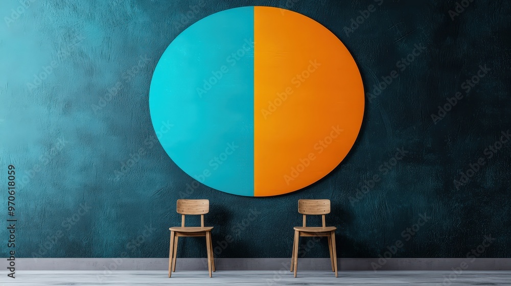 Poster a blackboard with a large venn diagram representing set theory