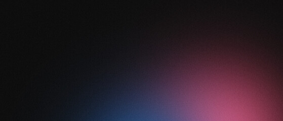 Grainy gradient background blue pink abstract glowing color wave black dark backdrop noise texture banner poster header design