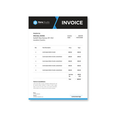 Minimal professional Business Invoice Design template