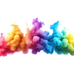 An intricate ink and watercolor splash with smooth transitions between colors, forming a unique paint blob pattern on a white surface