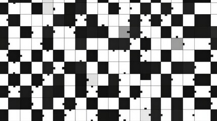 Fototapeta premium Abstract Black and White Checkerboard Pattern Seamless Texture