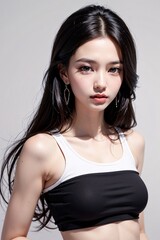 Naklejka premium woman, beauty, fashion, dress, model