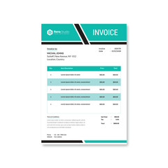 Minimal professional Business Invoice Design template