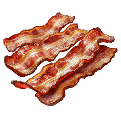 Delicious crispy bacon strips, perfect for breakfast or as a savory ingredient in various dishes.