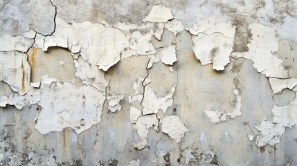 Obraz premium Old cracked plaster wall with peeling paint