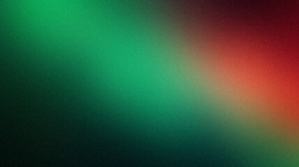 Obraz premium A blurred gradient background featuring smooth transitions between green, red, and black tones, creating an atmospheric and artistic effect.
