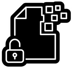 Obraz premium Encryption data icon, cyber security