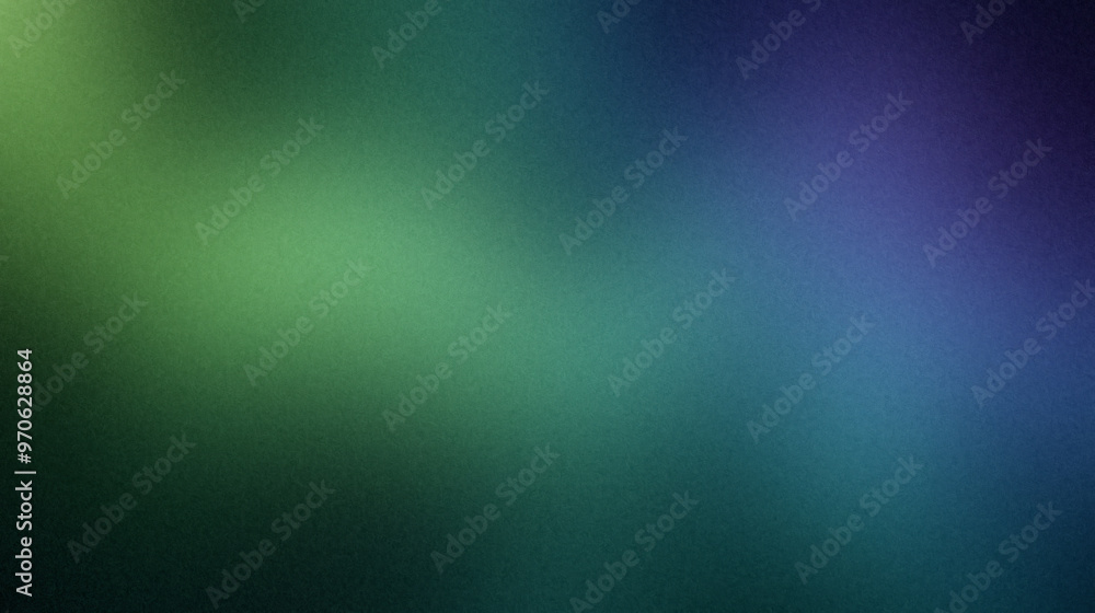 Poster a softly blurred gradient background with shades of green, purple, and blue, creating a calming and 