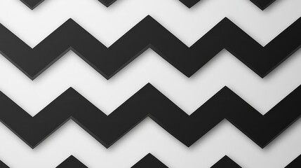 Obraz premium Abstract Black and White Chevron Pattern Background