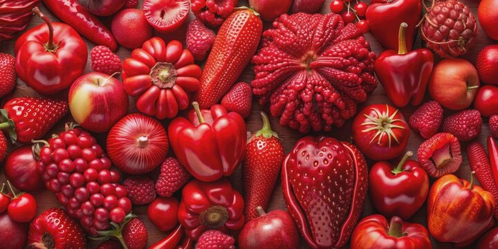 Vibrant red objects with a reduction of thirty percent in brightness, red, objects, vibrant, reduction, thirty percent