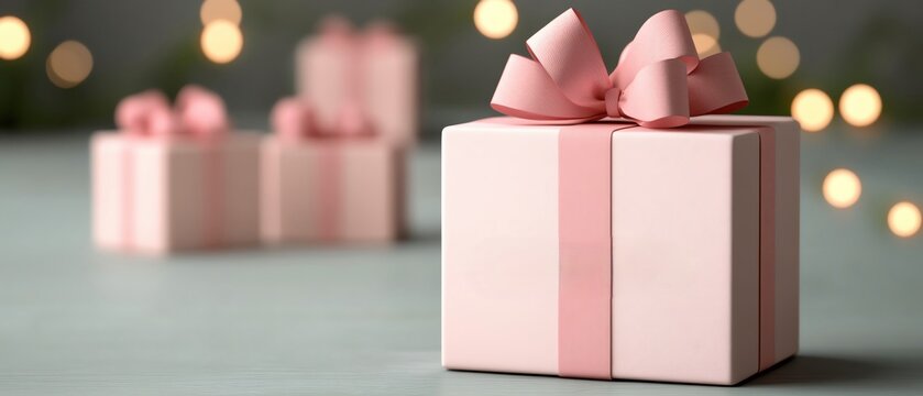 Customized gift wrap with name and custom message, elegant design, 3D illustration