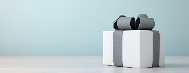 Customized gift box with name engraving, elegant wrapping, 3D illustration