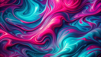 Vibrant and dynamic wallpaper with neon pink and turquoise liquid textures, perfect for a modern and energetic vibe