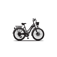 Obraz premium Bicycle vector illustration. Bicycle logo, icon vector design isolated on white background.