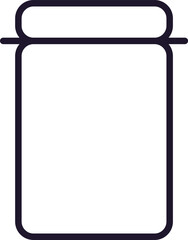Glass Jar Isolated Pictogram Drawn with Thin Line
