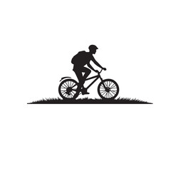 Obraz premium Bicycle silhouette. Bike vector logo. Bicycle illustration black and white.