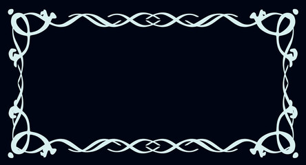 vintage frame on a black background