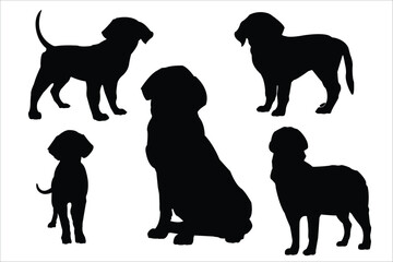 Golden Retriever Dog Black Silhouette