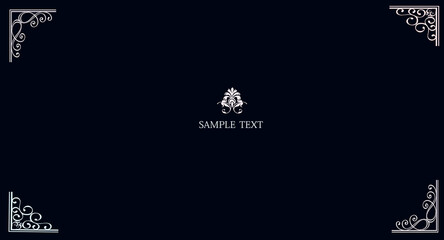 vintage frame on a black background