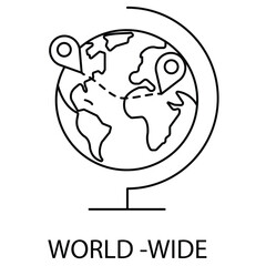 World-Wide Icon. Vector Icon Design
