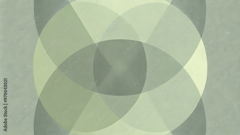 Fototapete grainy background abstract geometric shapes minimalistic style noise texture pale green gray poster 